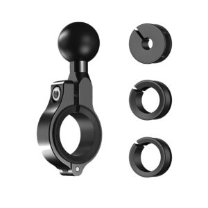 1 inch Ball Mounts Handlebar Mount Base for Round Rail Diameter 0.5"/0.87"/1"/1.26", Compatible with RAM Mounts B Size Double Socket Arms 1 Set