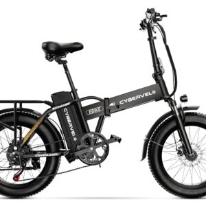 1000W Folding Electric Bike, 48V 20.8AH Large Removable Battery E-Bike, 30+MPH, 80 Miles Max Range, 20" Fat Tire Electric Bike for Adults, Adult Electric Bicycles for Commute
