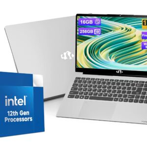 15.6-FHD-Laptop Student-Laptop, 16GB RAM 256GB SSD, Intel Pentium Quad-Core N100 Processor (Up to 3.4GHz) Backlit Keyboard Fingerprint WiFi 6 BT5.2 Business-Laptop, 2 Years...