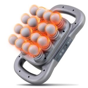 16 Head Massage Gun Set, Deep Tissue Percussion Massager, Electric Massage Tools with 9 Styles & Levels, Dark Grey
