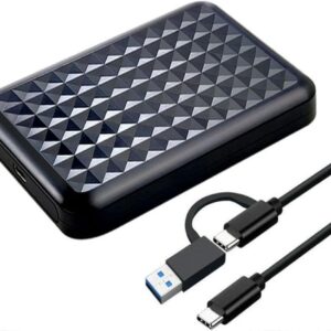1TB Portable External Hard Drive USB 3.0/Type-C – Slim High-Speed HDD for Backup, Storage, Gaming – Compatible with PC, Mac, Laptop, PS4, PS5, Xbox, Windows, MacBook, Smart TV...