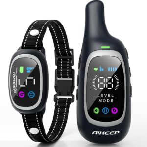 2-in-1 Dog Shock Collar and Bark Collar for Dogs โ 3300FT Dog Training Collar with Remote, IP67 Waterproof e Collar with Anti-Bark/Beep/Vibration/Shock Modes for Small Medium...