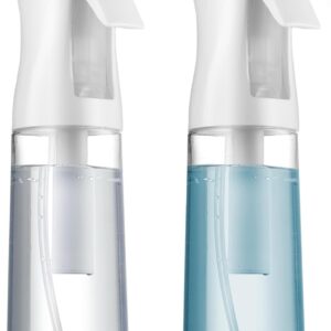 2 Pack Continuous Spray Bottles - Ultra Fine Mist Sprayer | Water Spray Bottle For Hair Mister Spray Bottle | Hair Spray Bottles For Hairstyling, Cleaning, Salons - 2pk 6.8 OZ /...
