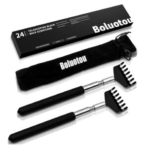 2 Pack Portable Extendable Back Scratcher, Stainless Steel Telescoping Back Scratcher with Beautiful Present Packaging