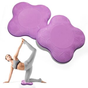 2 Packs Yoga Knee & Elbow Cushions - Extra Thick Foam for Knees, Elbows, Wrists, Hands & Head - Pilates & Kneeling Pads - Support Foam Pads for Women & Men