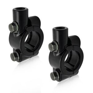 2 PCS Motorcycle Handlebar Mirror Mount Holder, Aluminum 7/8" Mirror Thread Mount Clamp, Handlebar Rearview Mirror Adapter for ATV Scooter, Universal Motorcycle Accessories...