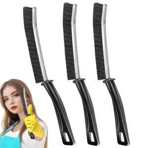 3Pcs Hard-bristled Crevice Cleaning Brush, Multifunctional Thin Gap Scrub Brush, Bathroom Cleaner Tools for Household Use, Kitchen, Window, Toilet, Grout, Faucets, Car