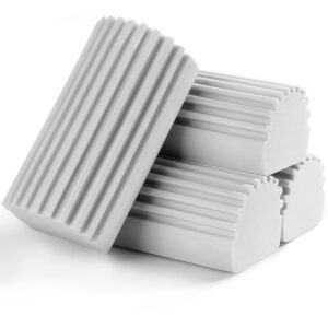 4-Pack Damp Clean Duster Sponge, Sponge Cleaning Brush, Duster for Cleaning Blinds, Glass, Baseboards, Vents, Railings, Mirrors,Window Track Grooves and Faucets๏ผGray๏ผ