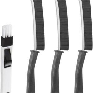 4Pcs Crevice Cleaning Brush, Gap Cleaning Brush Tool, 2 in 1 Dustpan Cleaning Brushes, Crevice Cleaning Tool for Kitchen Bathroom Shutter Door Window Track