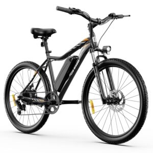 5TH WHEEL Discover Electric Bike for Adults,750W Peak Motor Electric Bicycle 20Mph 26" Commuting Electric Mountain Bike,43Miles Removable Battery,7-Speed Gears,Front...