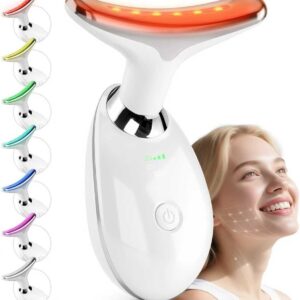 7 Color Face Massager Tool, Multifunctional Neck Facial Massager, Portable Face culpting Wand for Skin Care