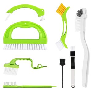 8 Pack Grout Cleaner Brush, Hand-held Groove Gap Cleaning Tools Tile Joint Scrub Brush to Deep Clean, Household Cleaning Brushes for Window Door Track, Stove Tops, Shower,...