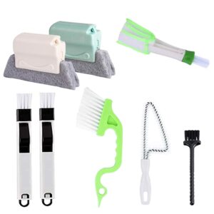 8 Pcs Hand-held Groove Gap Cleaning Tools,Door Window Track Cleaning Tools Groove Corner Crevice Cleaning Brushes for Sliding Door/Tile Lines/Shutter/Car Vents/Air...