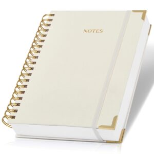 Aesthetic Thick Spiral Notebook Journal For Women in B5 Format - Modern Linen Hardcover College Ruled Note Book With 300 Lined Pages - Perfect For Writing And Staying Organized...