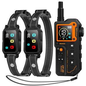 AI Dog Shock Collar 2 Dogs (10-120Lbs) - 3300FT Dog Training Collar with Remote, IPX7 Waterproof Collar with Beep, Vibration, Safe Shock for Large Medium Small Dogs, Keypad Lock...