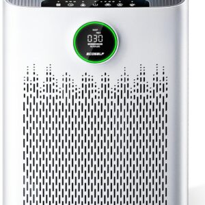 Air Purifiers for Home Large Room, Cover Up to 2400 Ftยฒ with True HEPA Filter, Smart Mode, PM2.5 Air Quality Display, 22dB Sleep Mode, Aromatherapy with 2X-Purification &...