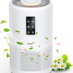 Air Purifiers for Home Large Room up to 1600ft², VEWIOR H13 True HEPA Air Purifier for Bedroom with night light, Fragrance Sponge, Sleep Mode, Timer, Lock, Air Cleaner for...