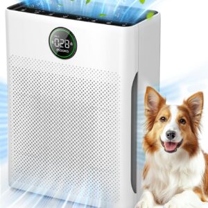 Air Purifiers for Home Large Room up to 2200sq.ft, MOOKA Air purifier for Home Pets with Washable Filter, PM 2.5 Display Air Quality Sensor Air Cleaner for Bedroom, Dorm room,...