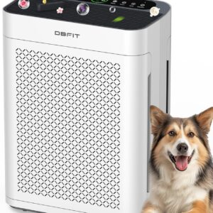 Air Purifiers for Home Large Room up to 3000sq.ft, DBFIT HEPA Double-Sided Air Purifier with Washable Filter, PM 2.5 Display Air Quality Sensor, Air Cleaner for Bedroom, Dorm...