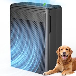Air Purifiers for Home Pets Covers Up to 1500 Sq Ft,H13 Hepa Filter with Washable Pre-Filter,Pet Hair Dander Smoke Air Cleaner,22 dB Quiet Sleep for Living Room Bedroom...