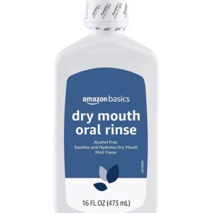 Amazon Basics Dry Mouth Oral Rinse, Alcohol Free, Mint, 16 Fluid Ounces, 1-Pack (Previously Solimo)