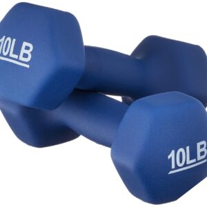 Amazon Basics Neoprene Dumbbell Hand Weights for Exercise and Muscle Toning