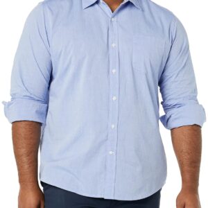 Amazon Essentials Mens Regular-Fit Long-Sleeve Casual Poplin Shirt