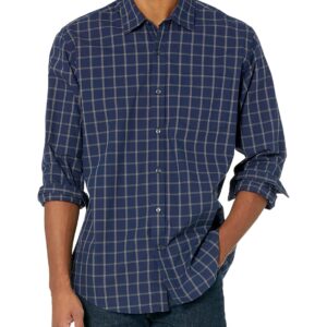 Amazon Essentials Mens Regular-Fit Long-Sleeve Casual Poplin Shirt