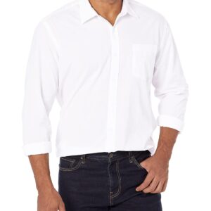 Amazon Essentials Mens Regular-Fit Long-Sleeve Casual Poplin Shirt