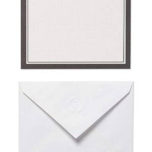 American Greetings Single Panel Blank Cards with Envelopes, White with Black Border (40-Count)