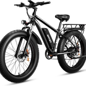 AMYET EB26 Electric Bike for Adults Peak 1500W Electric Bicycle 48V 15AH (720WH) Battery Electric Bike 26" Fat Tire Mountain 28mph 7 Speed Gears Ebike