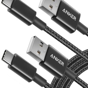 Anker Cable, USB A to USB C Cable for iPhone 17 Series,Samsung Galaxy S10 S10+, LG V30, Beats Fit Pro and More (2, Black, 6ft)
