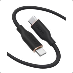 Anker USB C Cable, 240W Type C Flow Cord, Fast Charging for iPhone 17 Series, MacBook Pro 2020, and More (USB 2.0, 6FT, Black)