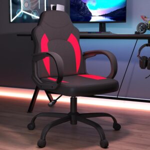 AnyGod Video Gaming Chair, Ergonomic Computer Game Chair with Lumbar Support Adjustable Height Swivel Wheels, Home, Office for Adults Teens Kids Gamer
