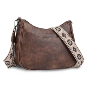 APHISON Trendy Leather Crossbody Purse with Adjustable Strap, Women's Shoulder Handbag