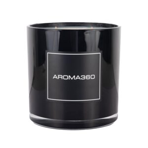 Aroma360 - My Way 55oz Candle - Luxury Scented Candles with Essential Oils - Lush Sandalwood, Warm Virginia Cedar & Iris - Aromatherapy - Soy Candles - 300hr Burn