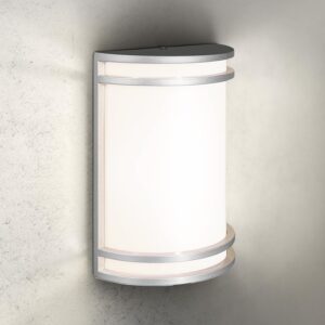 ASD 10 Inch LED Outdoor & Indoor Wall Mount Light Fixture - Brushed Nickel Modern Wall Sconce Lighting - 15W 120-277V 3000K 4000K 5000K Adjustable Dimmable Front Door & Patio...