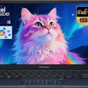 ASUS Vivobook 14" FHD Laptop, Intel 10-Core i5-1334U (Beat i7-1250U), 12GB RAM 256GB SSD, NumberPad, Long Battery Life, Private Webcam, Windows 11 Laptop for Student, Business,...