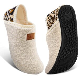 ATHMILE House Slippers for Women Men Indoor Barefoot Slippers Socks Furry Slip on House Shoes Cozy Comfy for Home Bedroom Travel Yoga