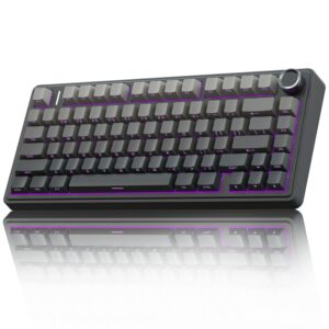 AULA F75 Pro Wireless Mechanical Keyboard,75% Hot Swappable Custom Keyboard with Knob,RGB Backlit,Pre-lubed Reaper Switches,Side Printed PBT Keycaps,2.4GHz/USB-C/BT5.0...