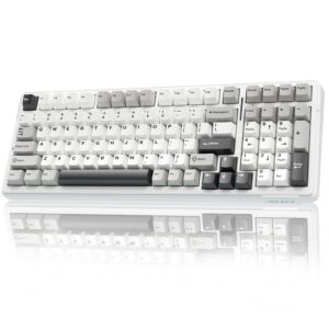AULA F99 Wireless Mechanical Keyboard,Tri-Mode BT5.0/2.4GHz/USB-C Hot Swappable Custom Keyboard,Pre-lubed Linear Switches,RGB Backlit Computer Gaming Keyboards for...