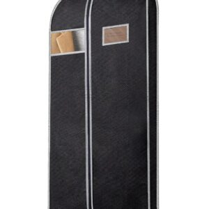 BALEINE 1PK Heavy Duty Garment Bag with Shoe Storage Travel Bag for Dresses, Suit, Coats Travel Essential (43", Black)