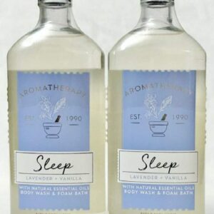 Bath & Body Works Aromatherapy SLEEP Lavender + Vanilla Body Wash & Foam Bath (2 Pack)