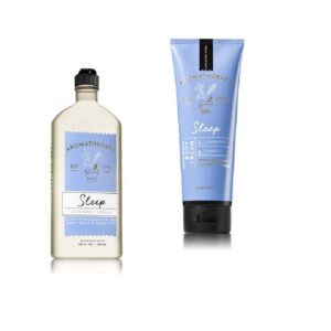 Bath & Body Works - Aromatherapy -Sleep - Lavender Vanilla โ Bundle - Body Wash & Foam Bath 10oz. & Body Cream 8 oz
