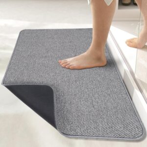 Bath Mat,Ultra Thin Bathroom Rugs,Rubber Bath Mats for Bathroom,No Slip Bath Rugs,Quick Dry,Machine Washable,Low Pile,Absorbent,Shower Outside,Sink,Home Decor...