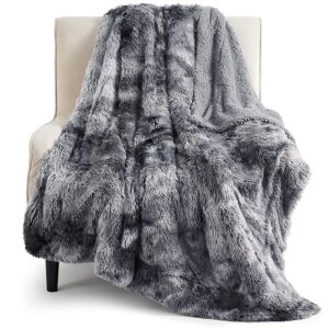 Bedsure GentleSoft Fluffy Fuzzy Faux Fur Throw Blanket for Couch, Soft Sherpa Fleece Cozy Gifts for Women, Christmas Plush Blanket Bed Room Decor for Men, Thick Warm Minky Gifts...
