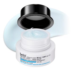belif Aqua Bomb โ Daily Niacinamide Hydrating Moisturizer, Lightweight Plumping Facial Cream with Hyaluronic Acid & Squalane, Cooling Effect, Anti-Aging, Korean Skincare, 1.68...