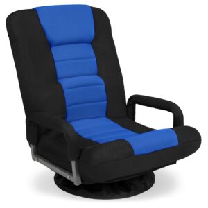 Best Choice Products Swivel Gaming Chair 360 Degree Multipurpose Floor Chair Rocker for TV, Reading, Playing Video Games w/Lumbar Support, Armrest Handles, Adjustable Foldable...