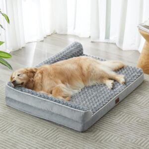 BFPETHOME Orthopedic Dog Bed for Large Dogs-Big Waterproof Sofa Dog Bed with Removable Washable Cover, Washable Pet Bed with Waterproof Lining and Nonskid Bottom,Pet Bed for...