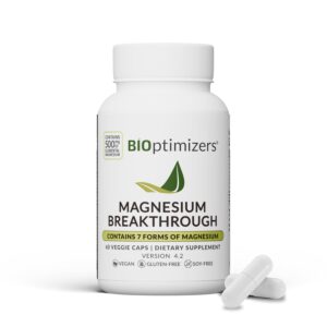 BIOptimizers Magnesium Breakthrough Complex Supplement with 7 Forms of Mg: Glycinate, Malate, Citrate, and More - Natural Support for Sleep and Cognitive Function - 60 Capsules-...